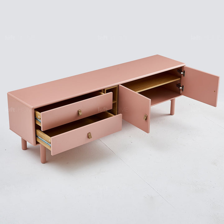 Modern wood tv console luna pink environmental situation.