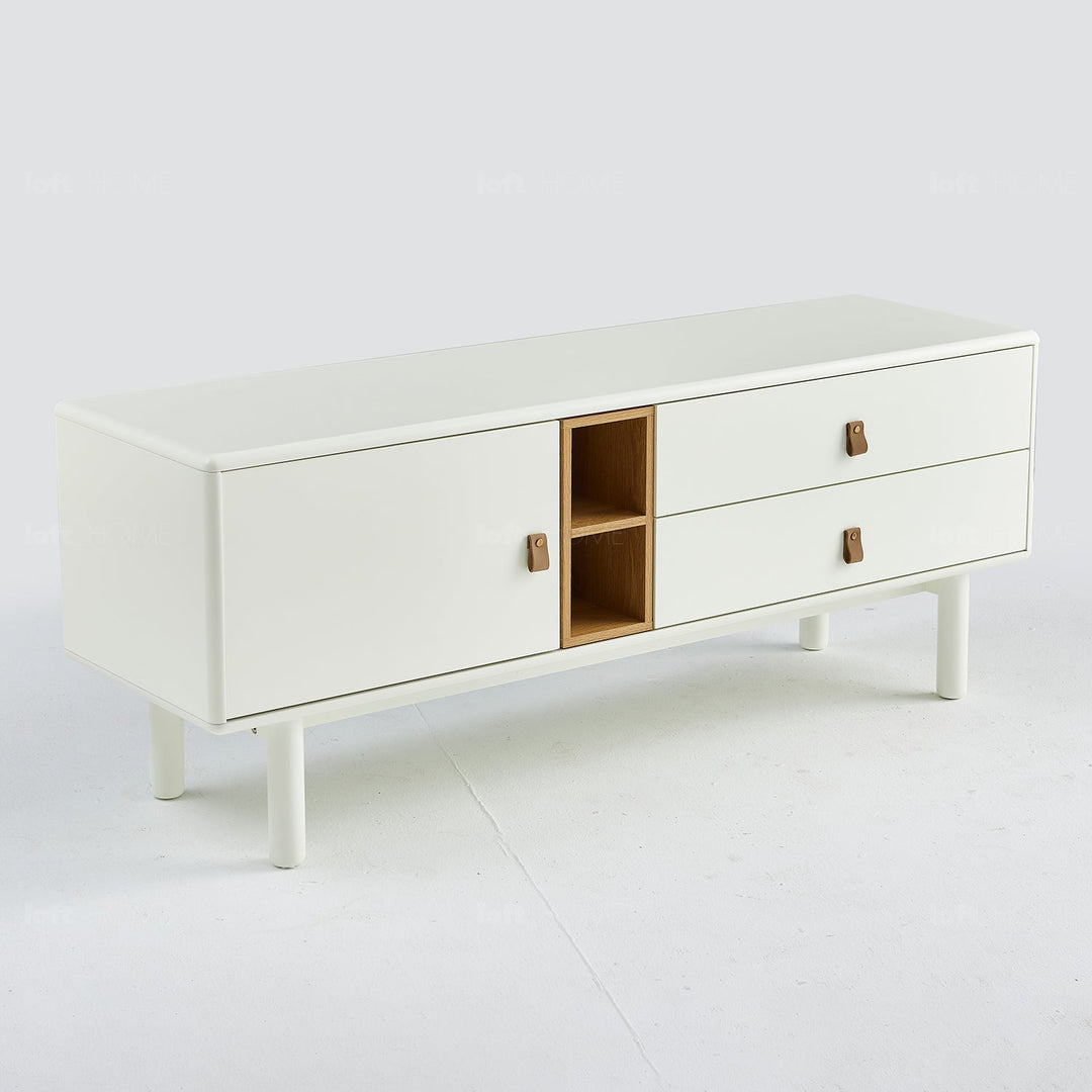 Modern wood tv console luna white environmental situation.