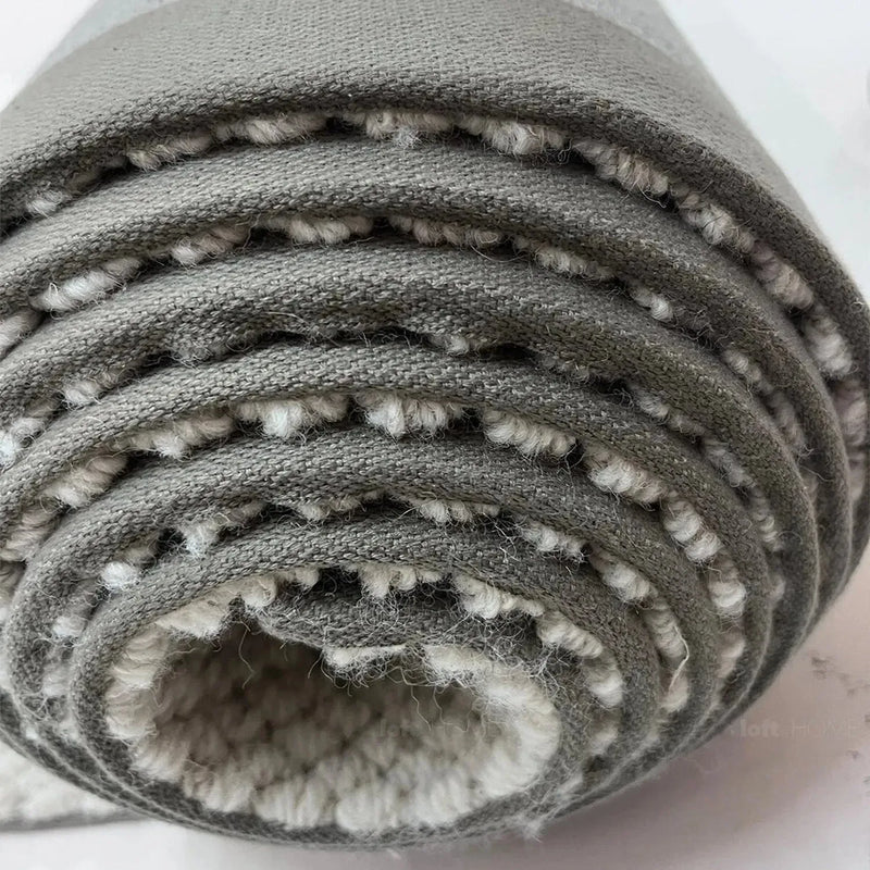 Modern wool area rug cole in real life style.
