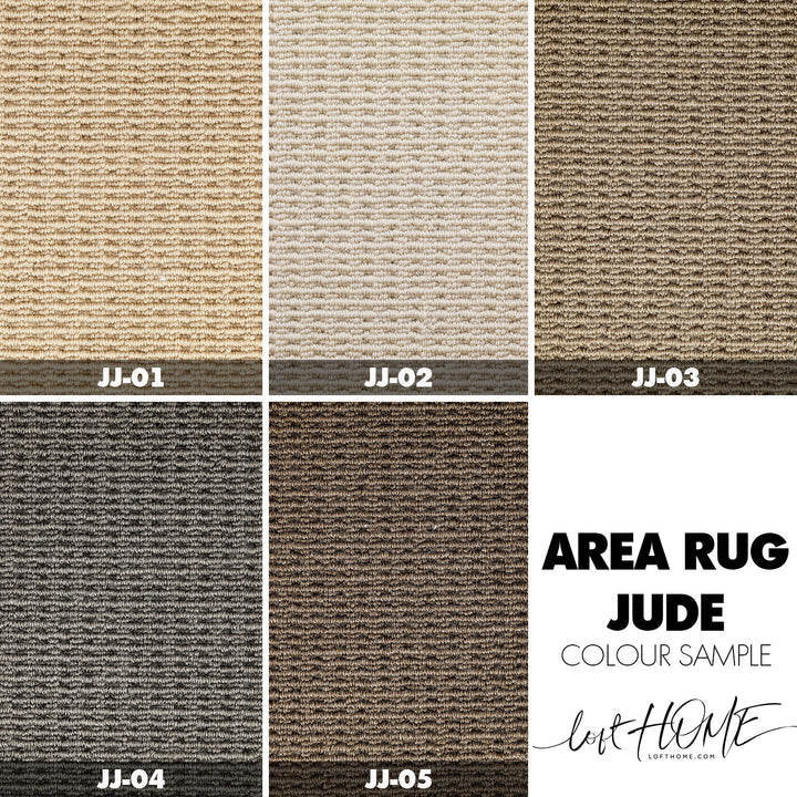 Modern wool area rug jude size charts.