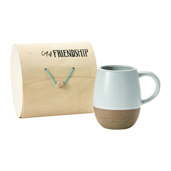 Mug with gift box and saying, 3 colors, 4 styles decor with context.