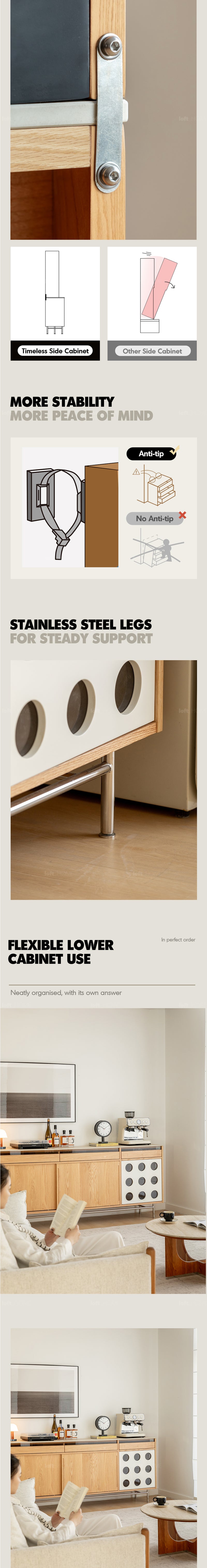 Scandinavian Oak Wood Sintered Stone Cabinet TIMELESS Good to Know - 12