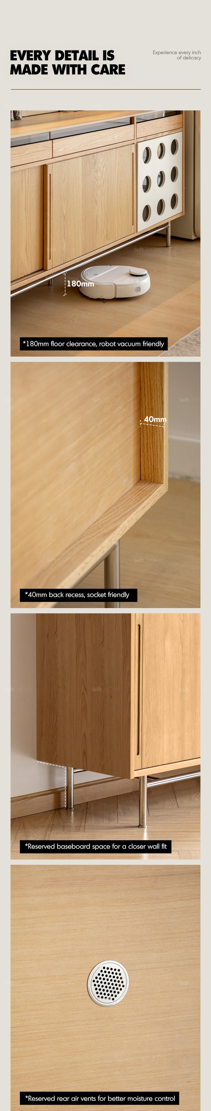 Scandinavian Oak Wood Sintered Stone Cabinet TIMELESS Good to Know - 13