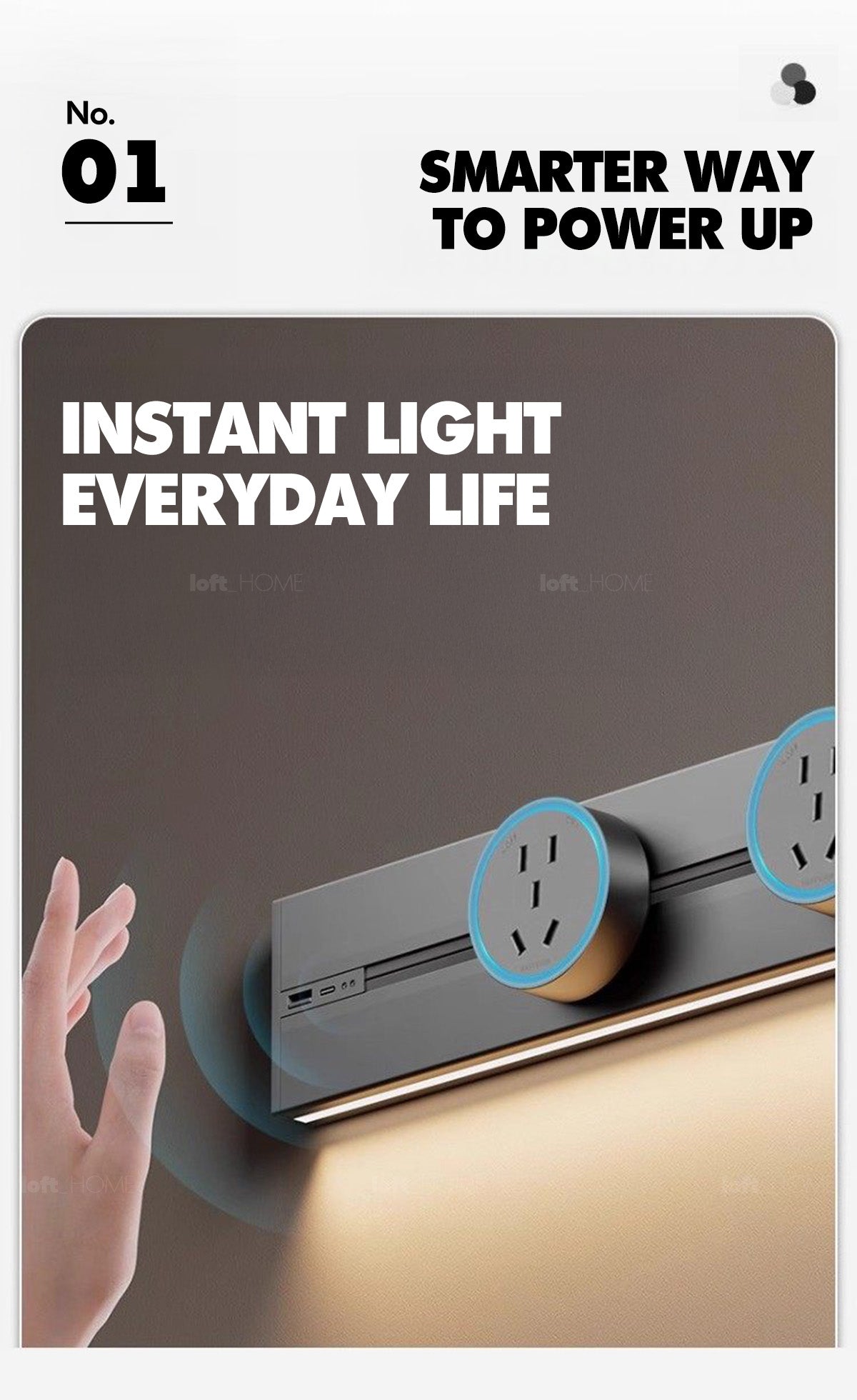 Aluminium Power Track And Adaptors With Motion Sensor LED Light Good to Know - 1