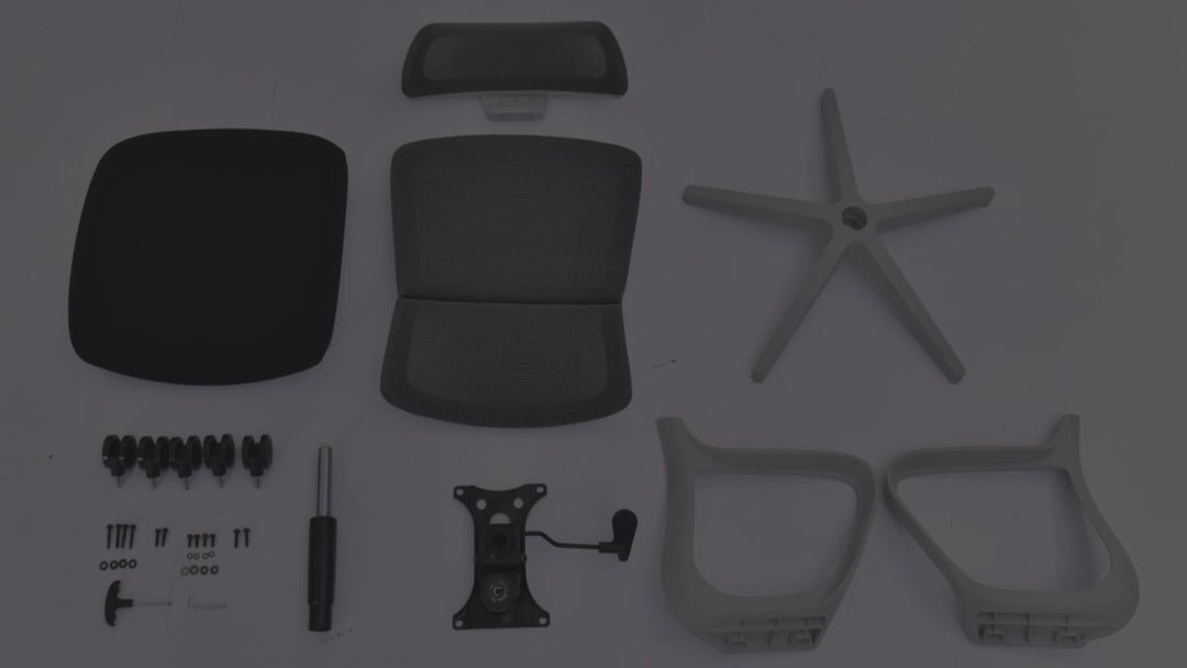 Modern mesh ergonomic office chair with headrest curve material variants.