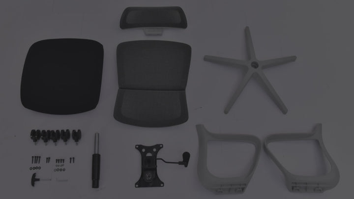 Modern mesh ergonomic office chair with headrest curve material variants.