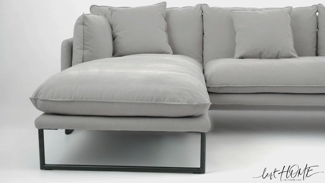 Modern Linen L Shape Sectional Sofa MALINI 2+L