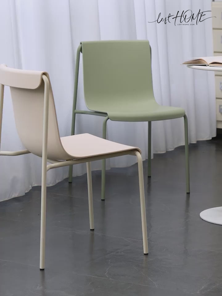 Contemporary Plastic Stackable Dining Chair BUZZ