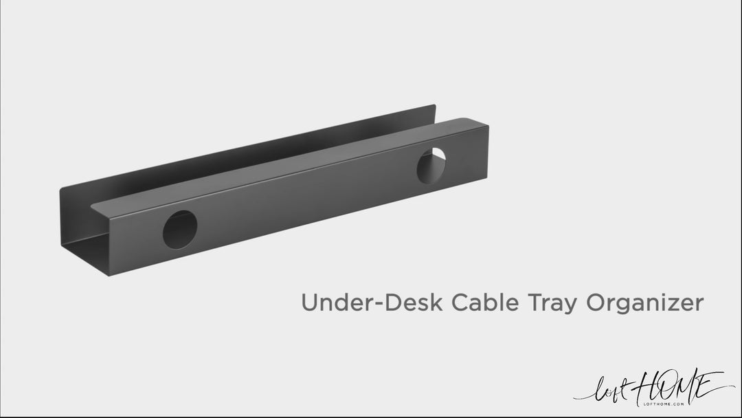 Modern Metal Under Desk Cable Tray Organizer Decor