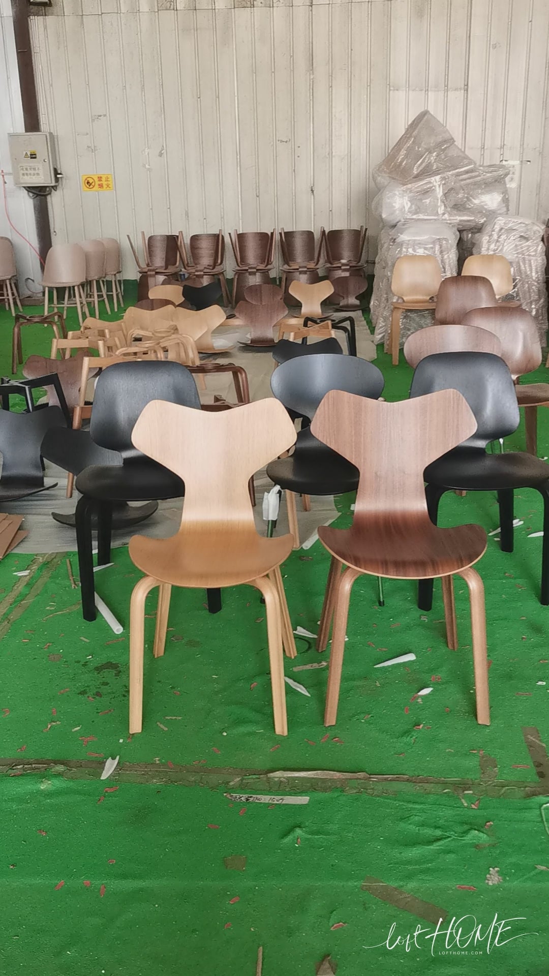 Scandinavian wood dining chair 2pcs set myst material variants.