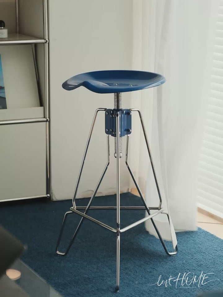 Industrial Steel Height Adjustable Bar Chair SPOOL