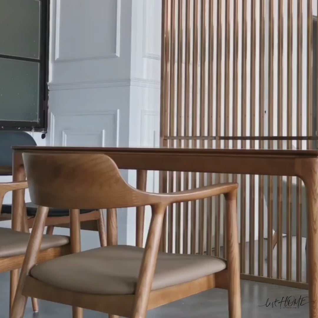 Japandi wood dining chair hiroshima in real life style.