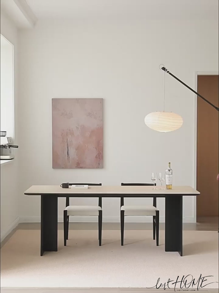 Minimalist Sintered Stone Dining Table BLACK OSLO