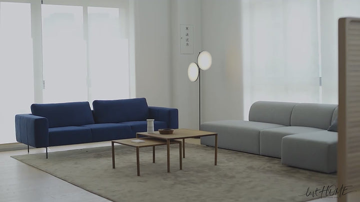 Minimalist fabric 3 seater sofa amalf with context.
