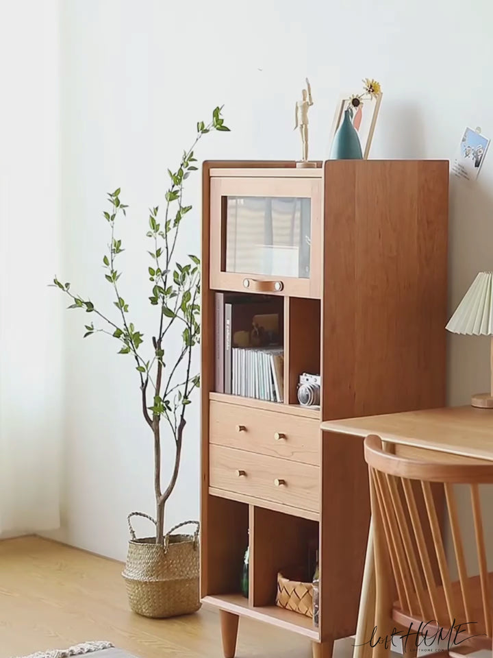 Japandi Wood Cabinet CHERRY Flap #1