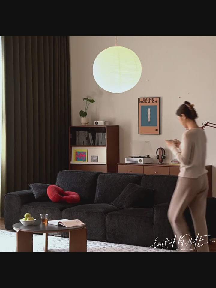 Minimalist chenille velvet fabric 4 seater sofa tufty time color swatches.