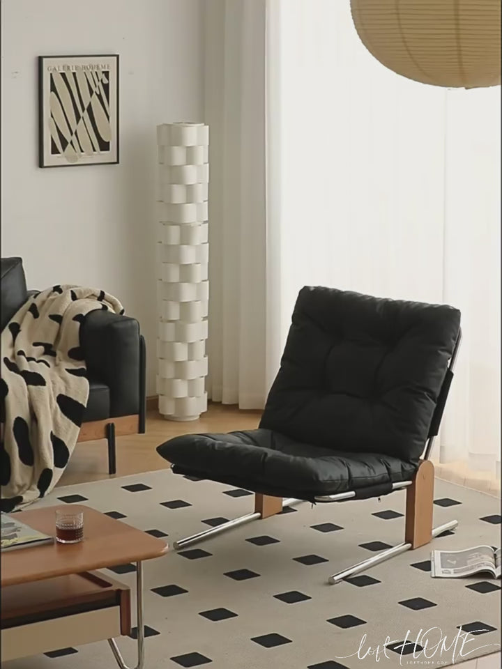 Scandinavian Genuine Leather 1 Seater Sofa Chair TESSIDI