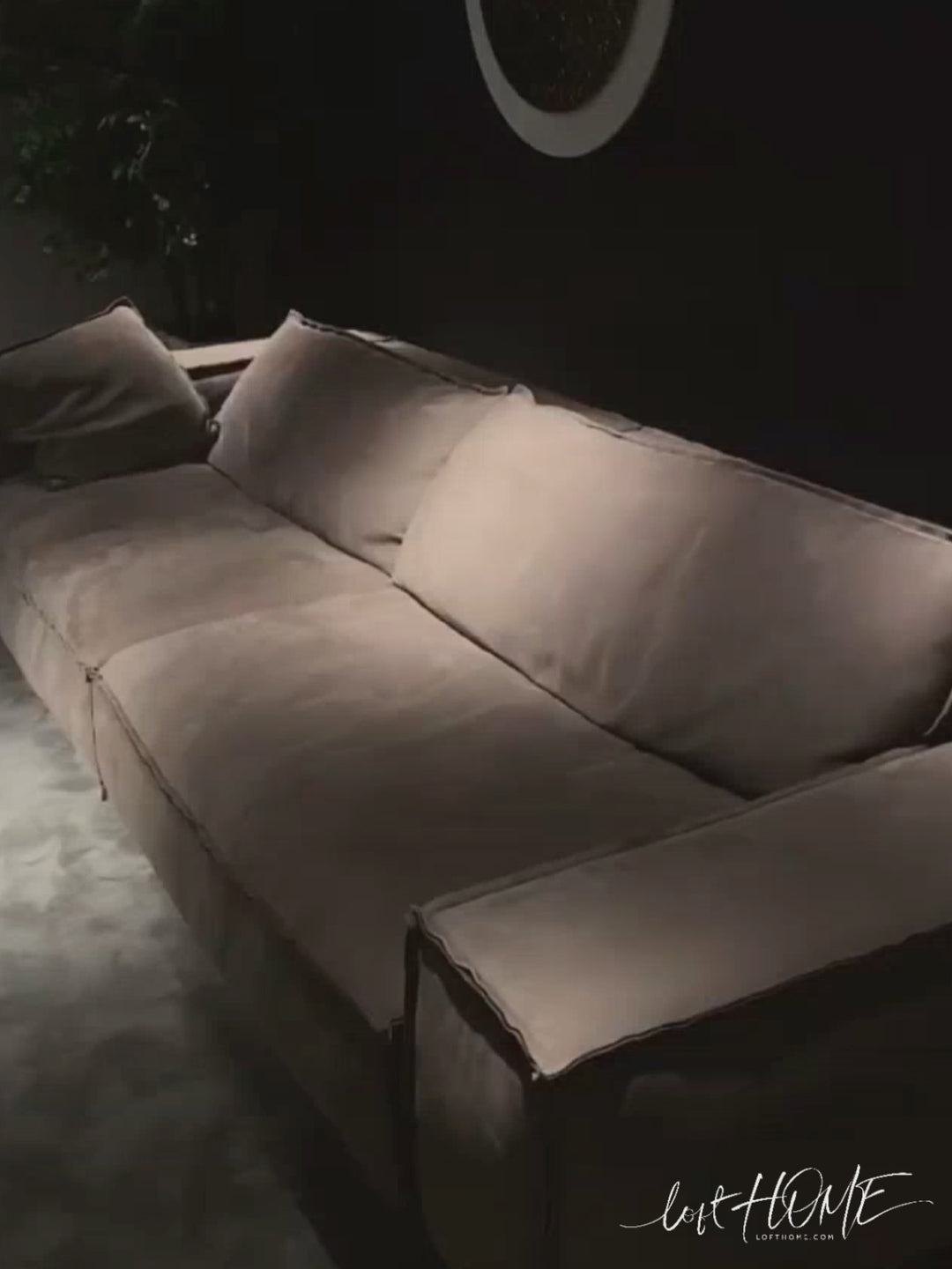 Minimalist Suede Fabric 4 Seater Sofa BUDAPEST