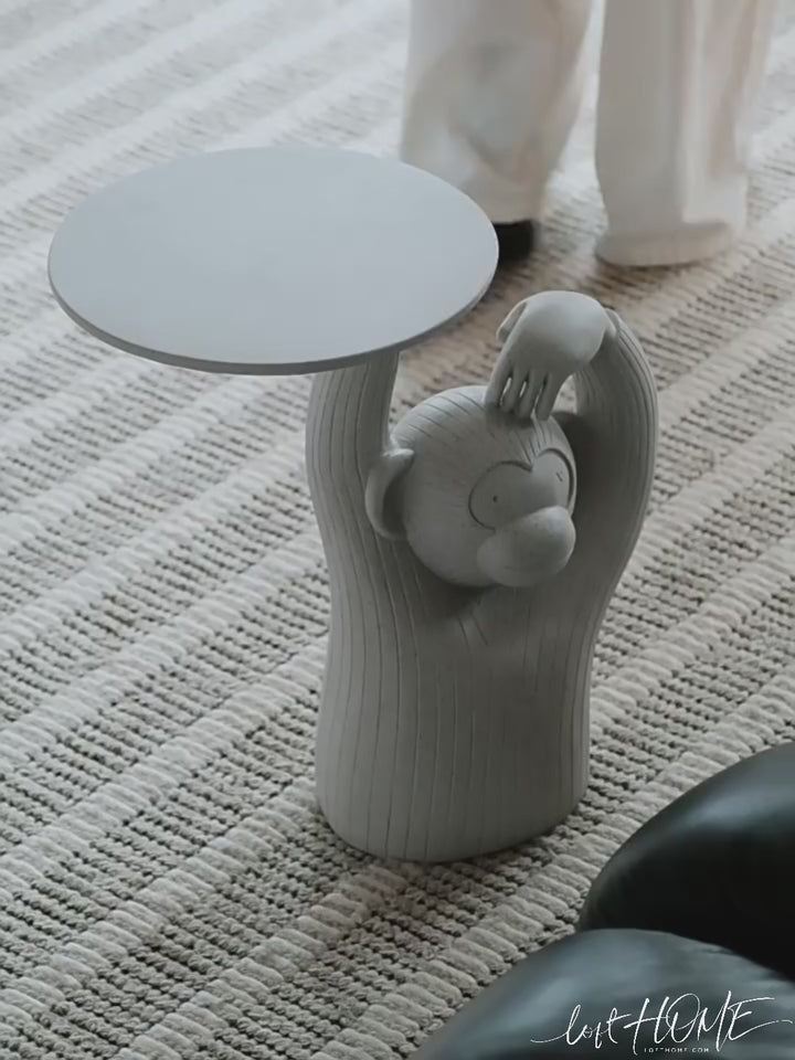 Contemporary Fiberglass Side Table MONKEY