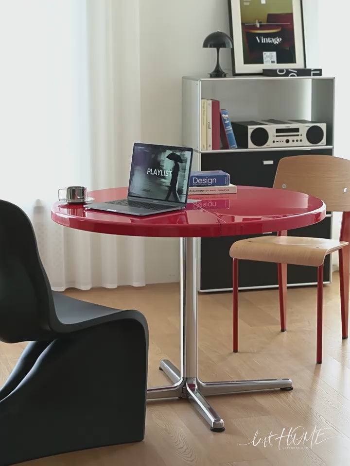 Minimalist ABS Steel Round Dining Table DONUT