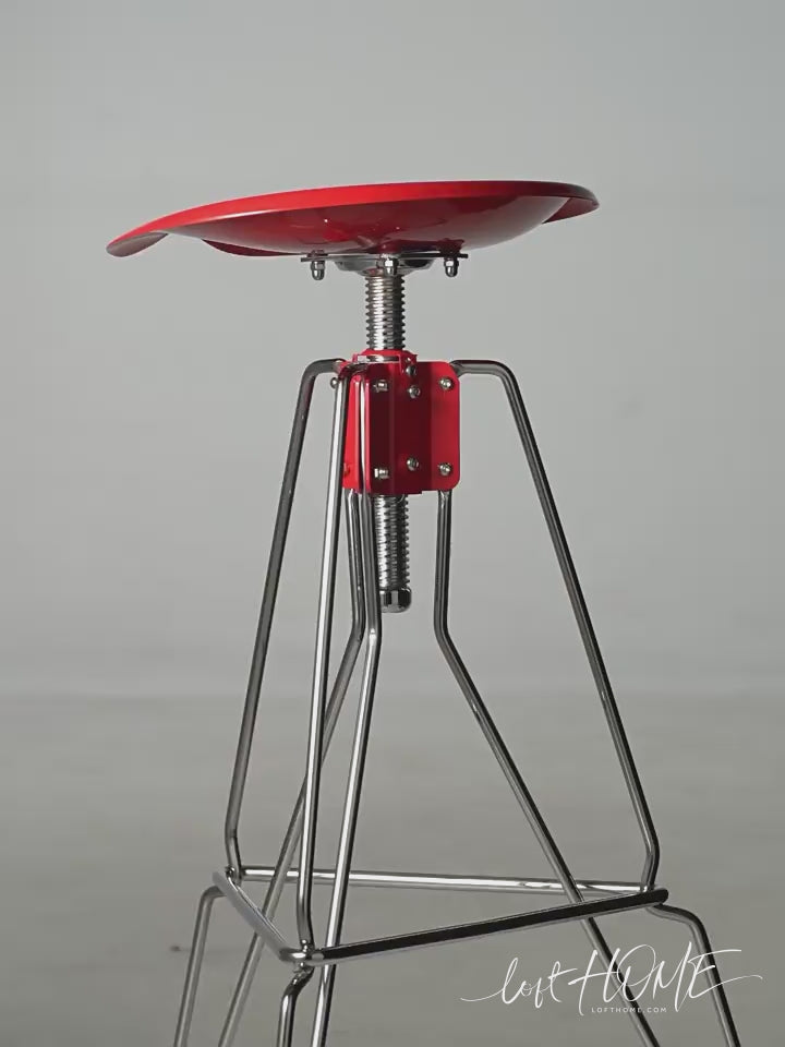 Industrial Steel Height Adjustable Bar Chair SPOOL