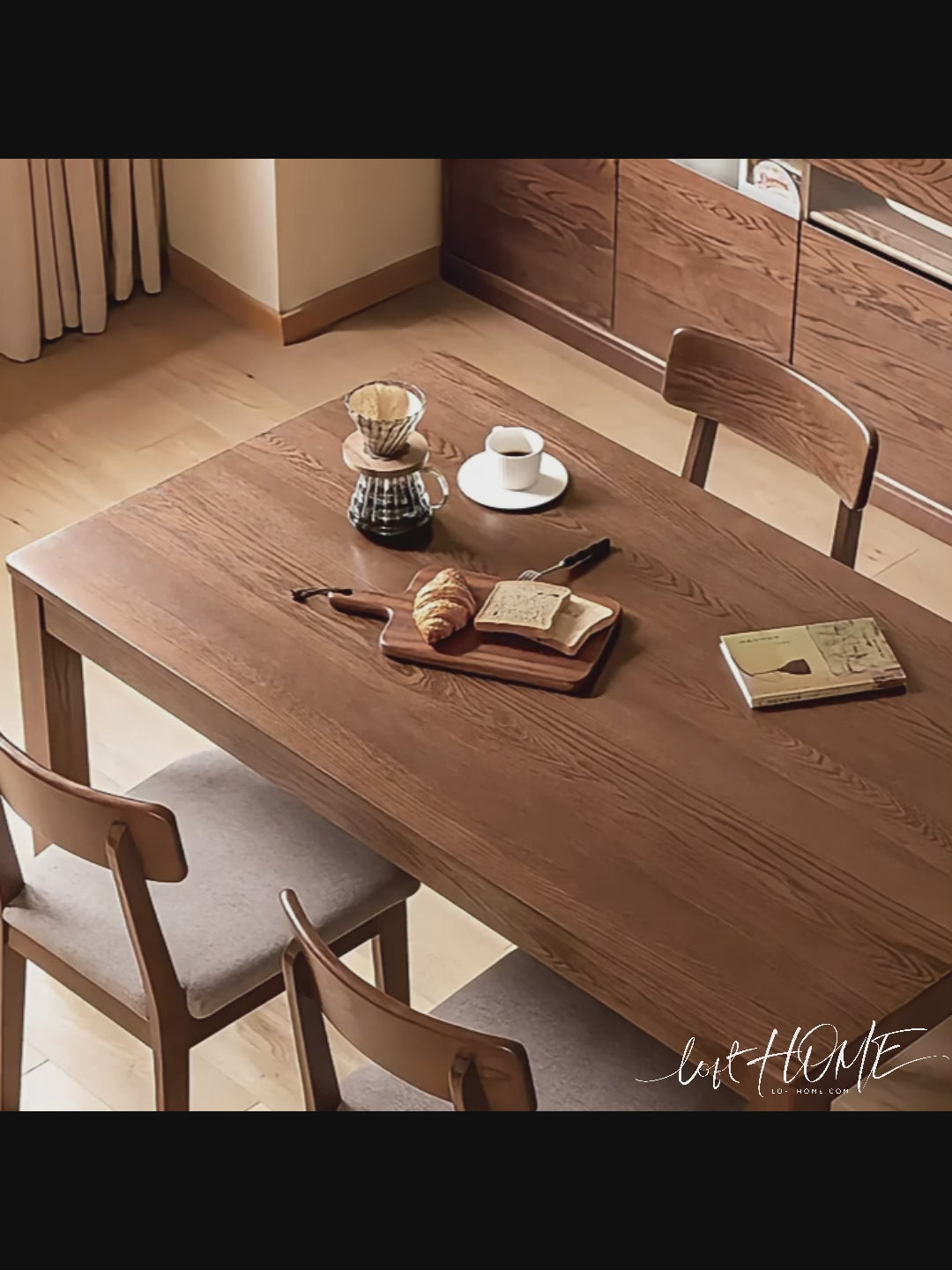 Scandinavian oak wood dining table walden color swatches.