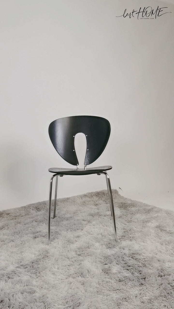 Scandinavian wood dining chair 2pcs set orbit material variants.