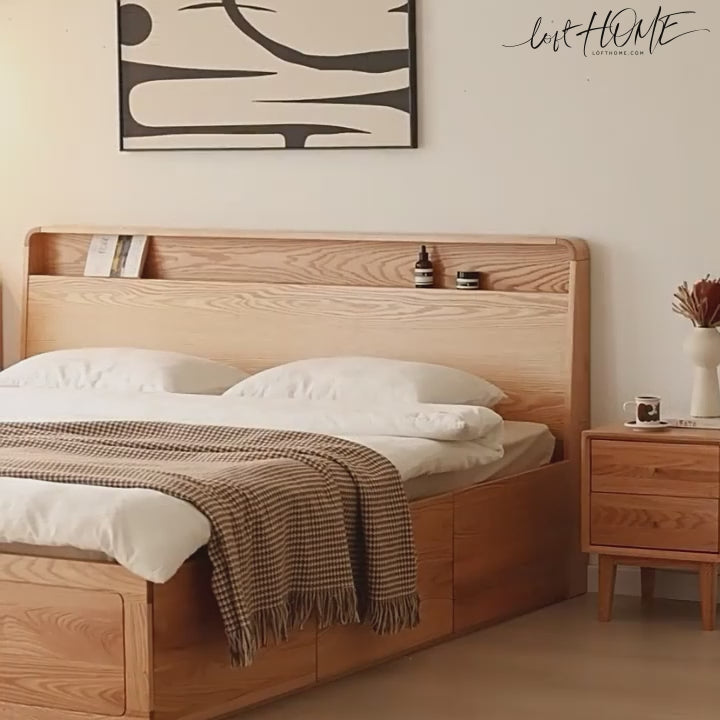 Scandinavian wood bed classicdream color swatches.