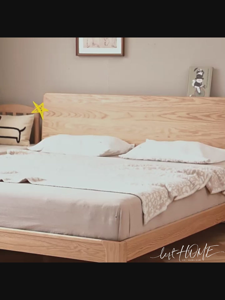 Scandinavian birch wood kids sidecar bed with mattress set mika color swatches.