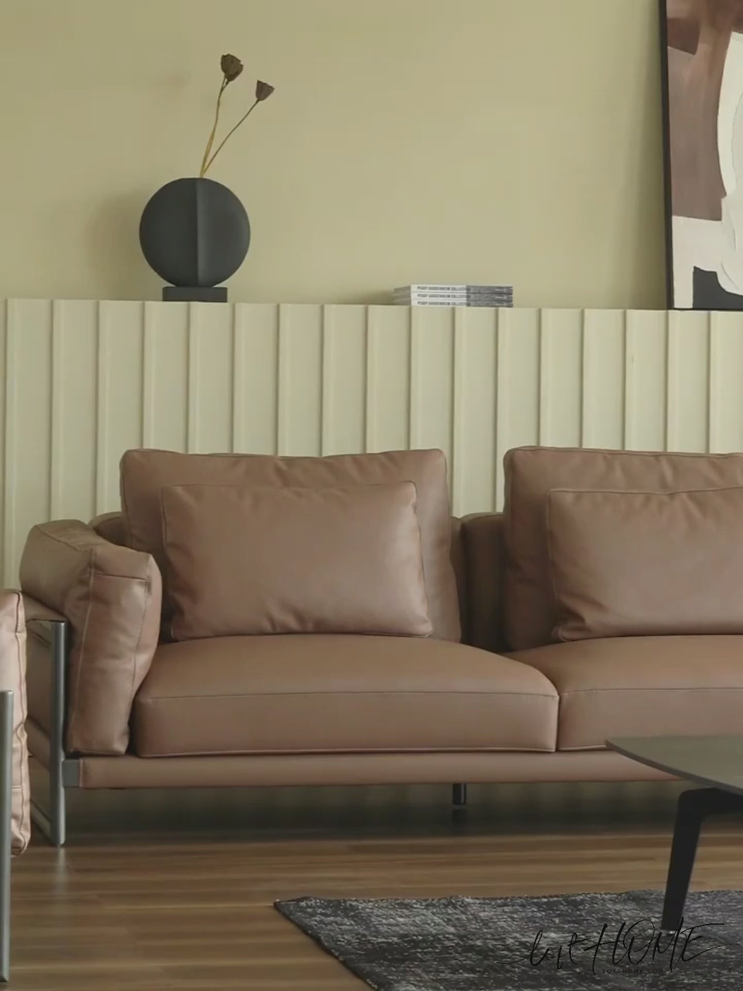 Modern Genuine Leather 4 Seater Sofa TARA