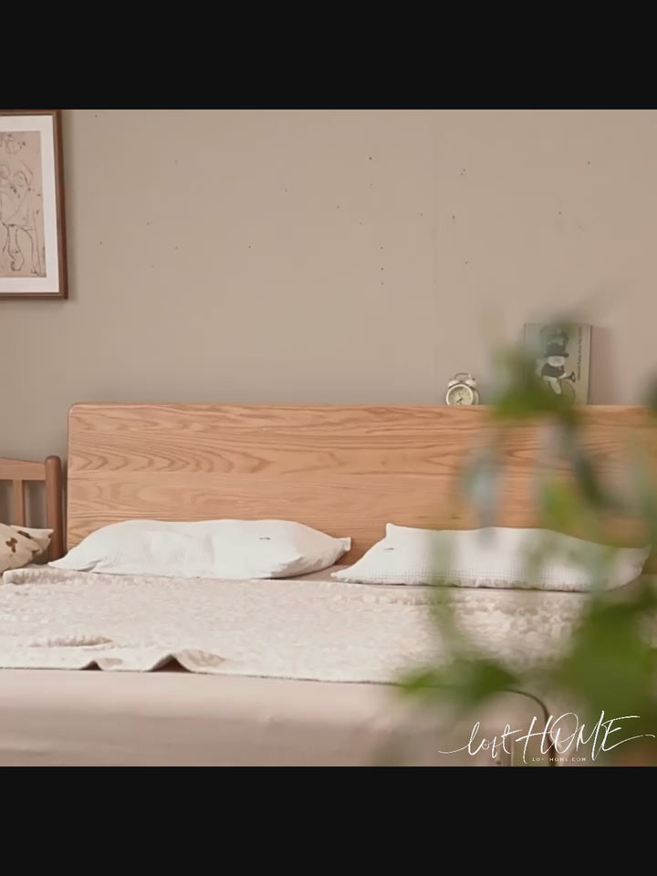 Scandinavian birch wood kids sidecar bed with mattress set myka color swatches.