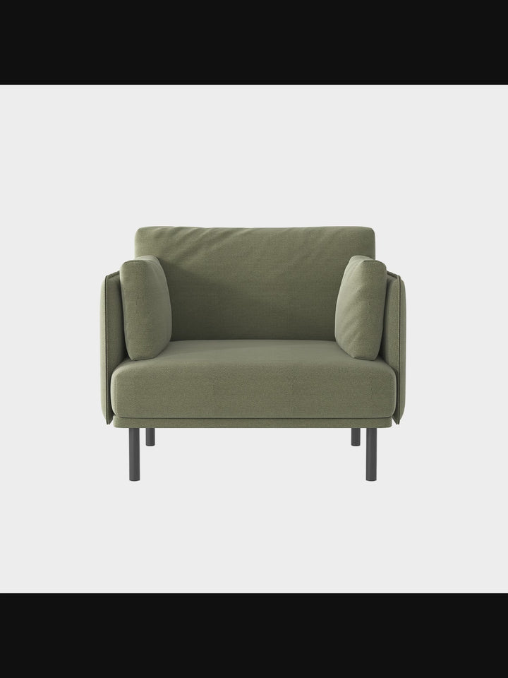 Minimalist Fabric 1 Seater Sofa MUTI