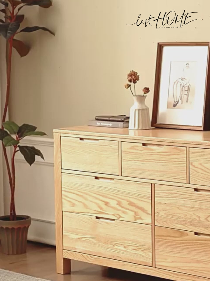 Scandinavian Oak Wood Chest Of Drawers BREEZE