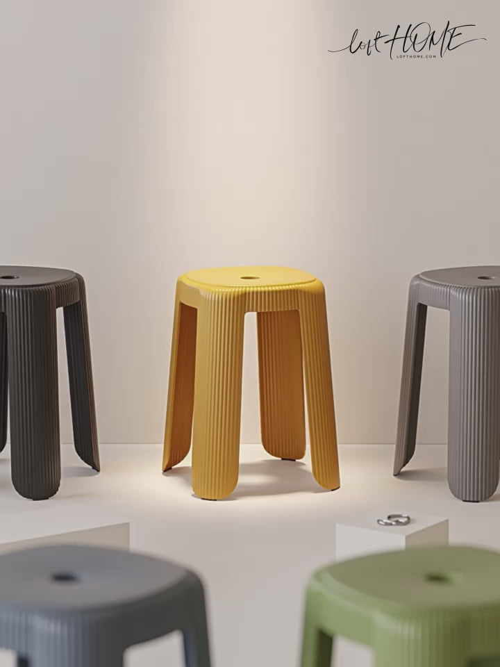 Contemporary Plastic Stackable Dining Stool POP