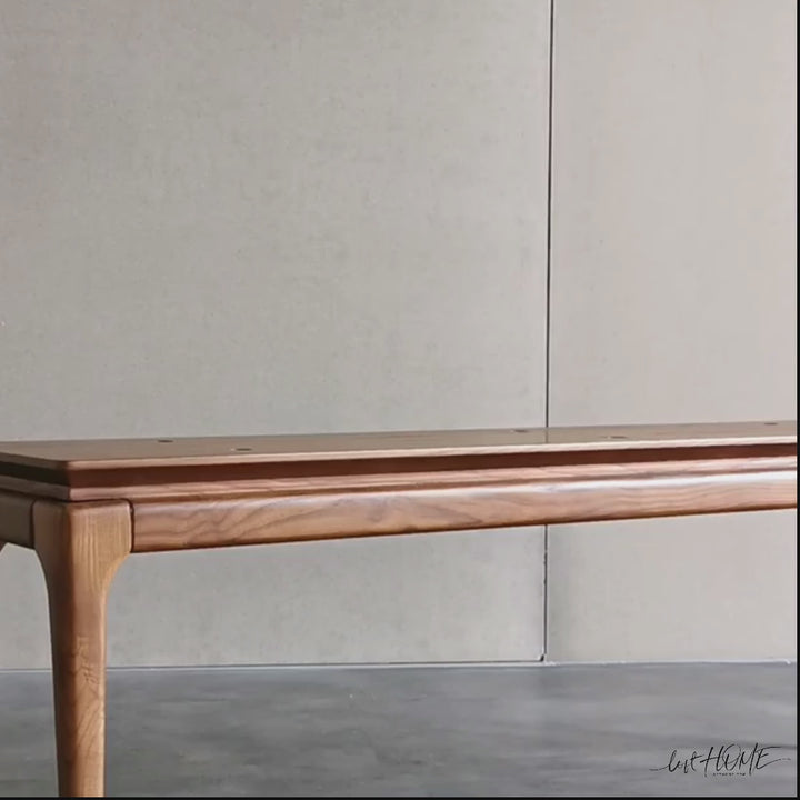 Japandi wood dining bench adeline in real life style.