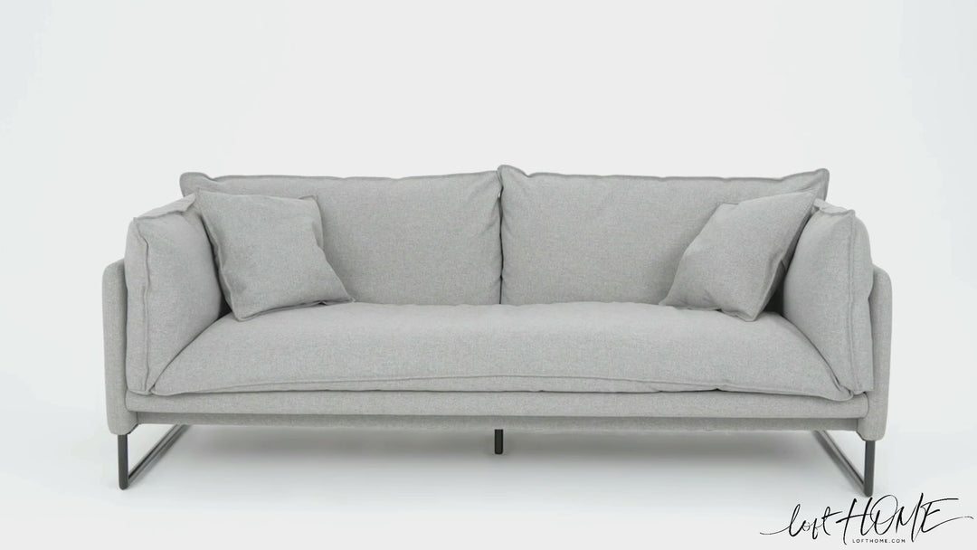 Modern fabric 3 seater sofa malini in real life style.