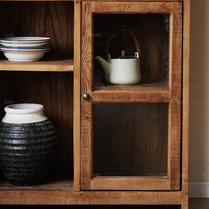 Rustic elm wood cabinet tyrant elm material variants.