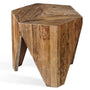 Rustic Elm Wood Coffee Table HEXAGON ELM
