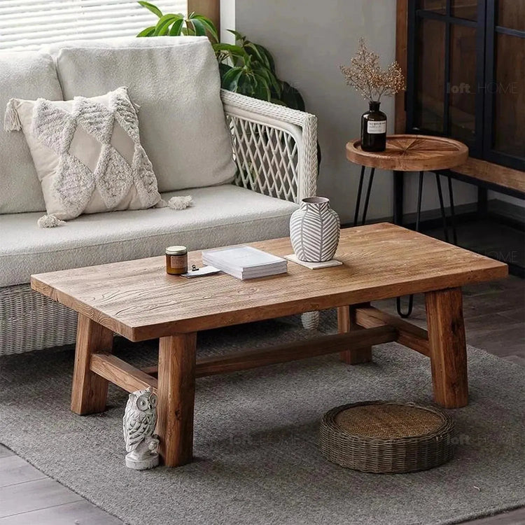 Rustic Elm Wood Coffee Table NORTHERN ELM Good to Know Preview-1