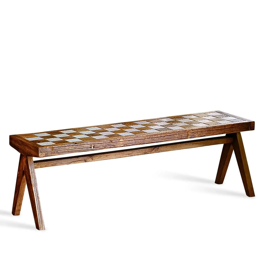 Rustic Elm Wood Dining Bench CHESS ELM
