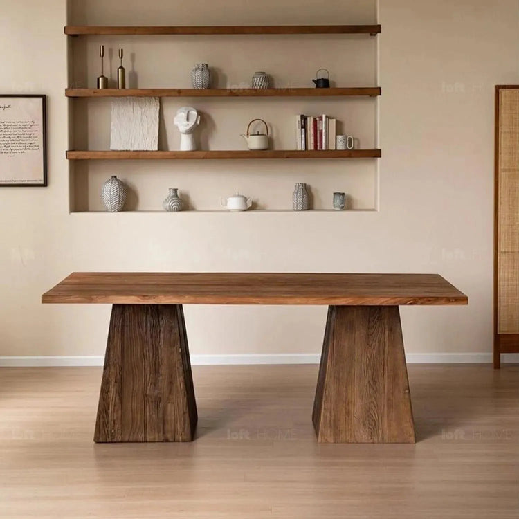 Rustic Elm Wood Dining Table BALANCE ELM Good to Know Preview-1