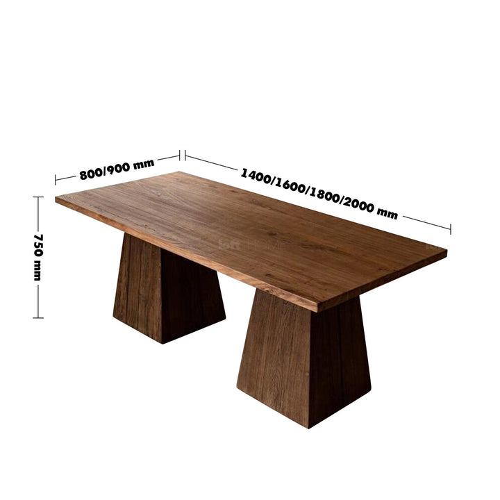 Rustic elm wood dining table balance elm size charts.