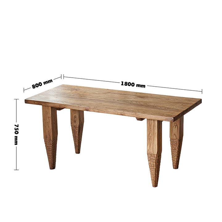 Rustic elm wood dining table kirin elm size charts.