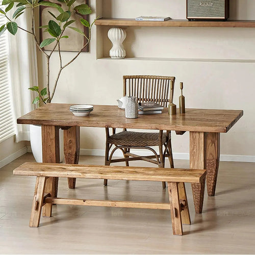 Rustic Elm Wood Dining Table KIRIN ELM Good to Know Preview-1
