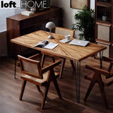 Rustic elm wood dining table ordinary elm primary product view.