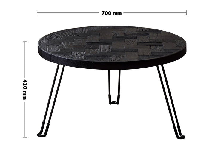 Rustic elm wood foldable round coffee table eclipse elm size charts.