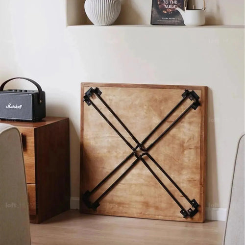 Rustic Elm Wood Foldable Square Coffee Table ZENITH ELM Good to Know Preview-1