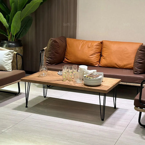 Rustic Elm Wood Rectangle Coffee Table ASCEND ELM Good to Know Preview-1