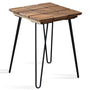 Rustic Elm Wood Square Side Table VELVET ELM