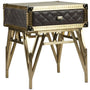 Vintage Genuine Leather Side Table OSMOND